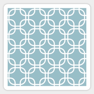 Vintage Cornflower Blue Links Pattern Sticker